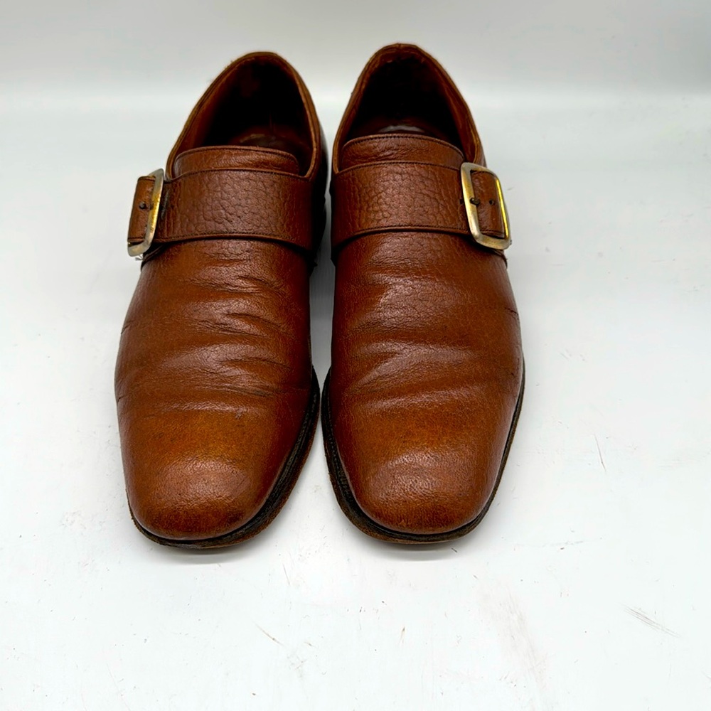 Church’s custom grade camel monkstrap shoes 9 D